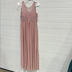 Sleeveless Chiffon Maxi Dress in Dusty Rose